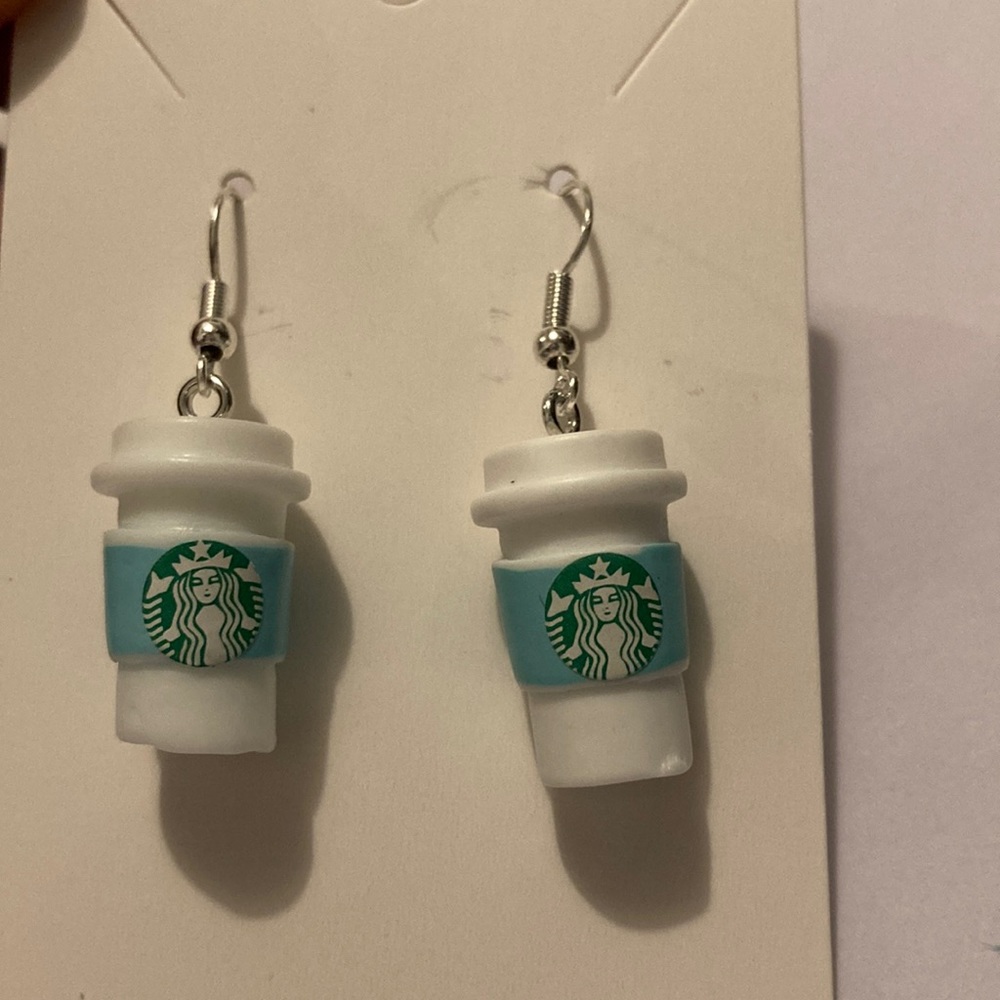 Handmade Starbucks Coffee Earrings